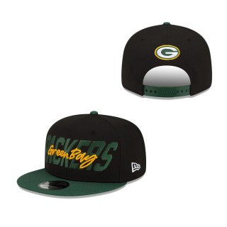 Youth Green Bay Packers Black Green 2022 NFL Draft 9FIFTY Snapback Hat