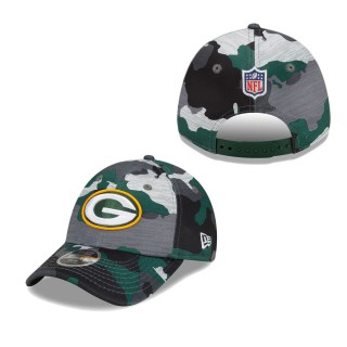 Youth Green Bay Packers Camo 2022 NFL Training Camp Official 9FORTY Adjustable Hat