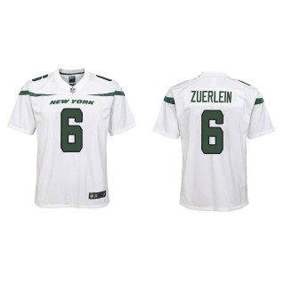 Youth New York Jets Greg Zuerlein White Game Jersey