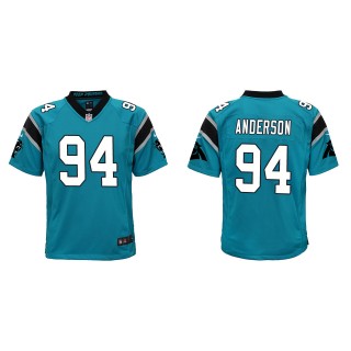 Youth Carolina Panthers Henry Anderson Blue Game Jersey