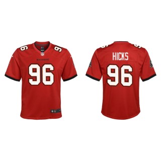 Youth Tampa Bay Buccaneers Hicks Red Game Jersey
