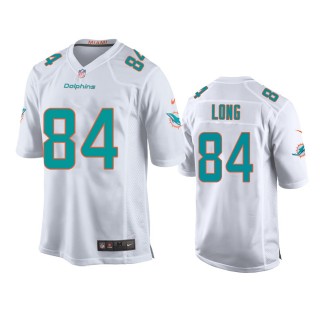 Youth Dolphins Hunter Long White Game Jersey