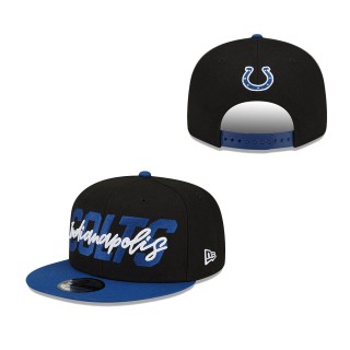 Youth Indianapolis Colts Black Royal 2022 NFL Draft 9FIFTY Snapback Hat