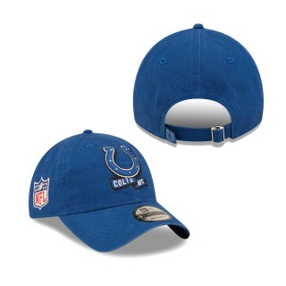 Youth Indianapolis Colts Royal 2022 Sideline Adjustable 9TWENTY Hat