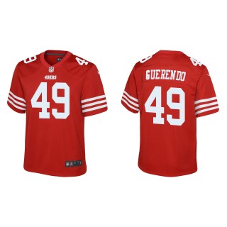 Youth 49ers Isaac Guerendo Scarlet Game Jersey