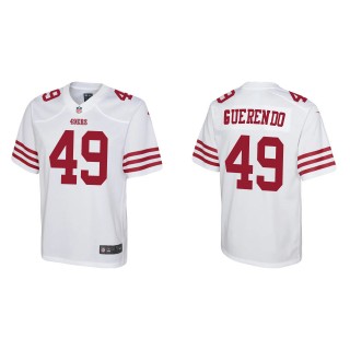 Youth 49ers Isaac Guerendo White Game Jersey