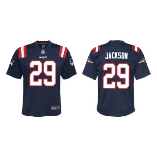 Youth J.C. Jackson New England Patriots Navy Game Jersey