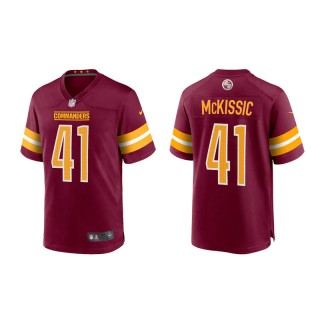 J.D. McKissic Commanders Game  Youth Burgundy Gold Jersey