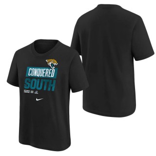 Youth Jacksonville Jaguars Nike Black 2022 AFC South Division Champions Trophy Collection T-Shirt