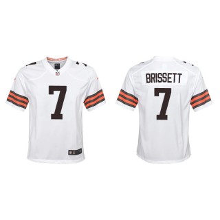 Youth Browns Jacoby Brissett White Game Jersey