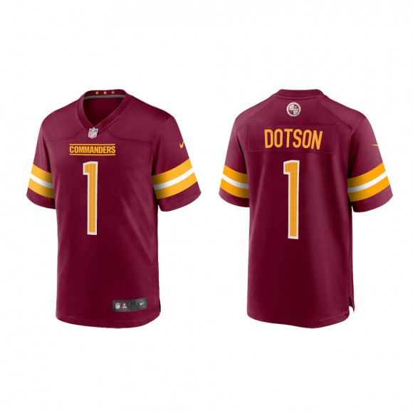 Youth Commanders Jahan Dotson Burgundy 2022 NFL Draft Game Jersey