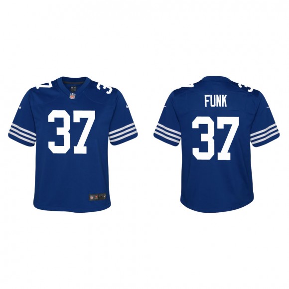 Youth Indianapolis Colts Jake Funk Royal Alternate Game Jersey
