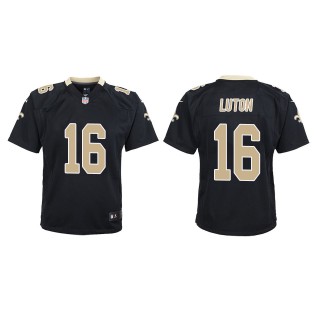 Youth New Orleans Saints Jake Luton Black Game Jersey