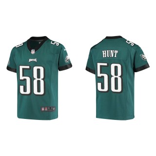Youth Eagles Jalyx Hunt Midnight Green Game Jersey