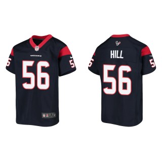 Youth Texans Jamal Hill Navy Game Jersey