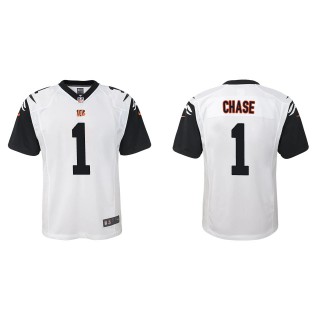 Youth Ja'Marr Chase Cincinnati Bengals White Alternate Game Jersey