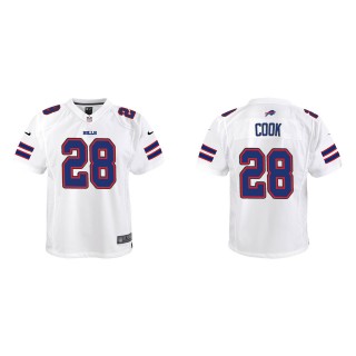 Youth Bills James Cook White 2022 NFL Draft Game Jersey