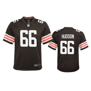 Youth Browns James Hudson Brown Game Jersey