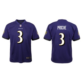 Youth Baltimore Ravens James Proche Purple Game Jersey