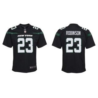 Youth New York Jets James Robinson Black Game Jersey