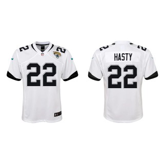 Youth Jacksonville Jaguars JaMycal Hasty White Game Jersey