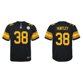 Youth Pittsburgh Steelers Jason Huntley Black Alternate Game Jersey