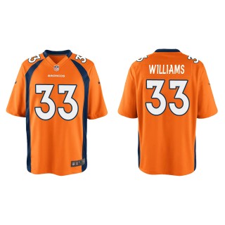 Youth Javonte Williams Denver Broncos Orange Game Jersey
