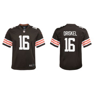 Youth Browns Jeff Driskel Brown Game Jersey