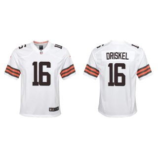 Youth Browns Jeff Driskel White Game Jersey