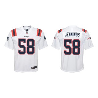 Youth New England Patriots Jennings White Game Jersey