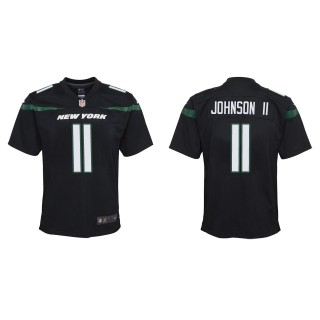 Youth Jets Jermaine Johnson II Black 2022 NFL Draft Game Jersey