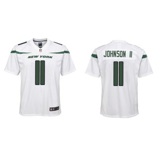 Youth Jets Jermaine Johnson II White 2022 NFL Draft Game Jersey
