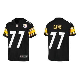 Youth Pittsburgh Steelers Jesse Davis Black Game Jersey