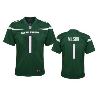 Youth Jets Zach Wilson Green Game Jersey