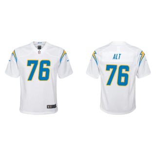 Youth Chargers Joe Alt White Game Jersey