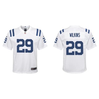 Youth Indianapolis Colts Jordan Wilkins White Game Jersey