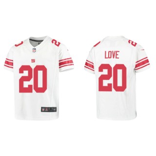 Youth Julian Love New York Giants White Game Jersey