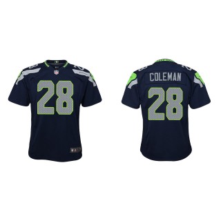 Youth Seattle Seahawks Justin Coleman College Navy Game Jersey