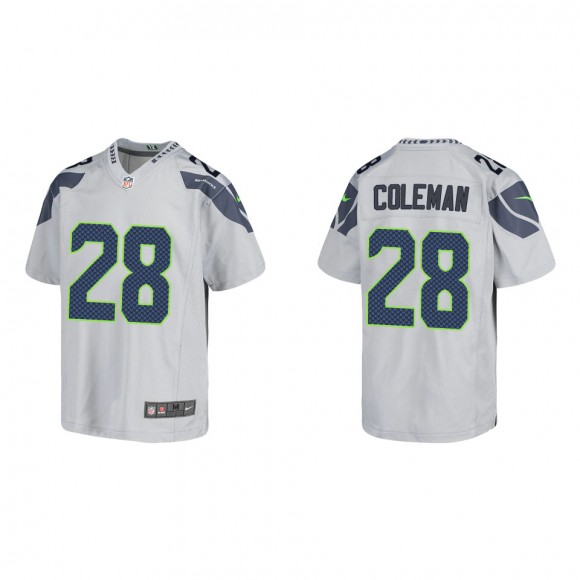 Youth Seattle Seahawks Justin Coleman Gray Game Jersey