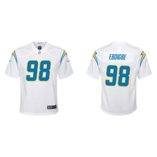Youth Chargers Justin Eboigbe White Game Jersey