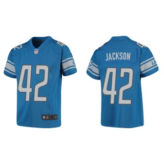 Youth Detroit Lions Justin Jackson Blue Game Jersey