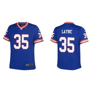 Youth New York Giants Justin Layne Royal Classic Game Jersey