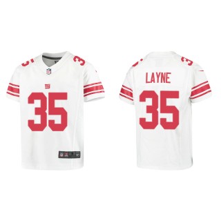 Youth New York Giants Justin Layne White Game Jersey