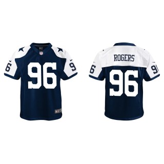 Youth Cowboys Justin Rogers Navy Alternate Game Jersey