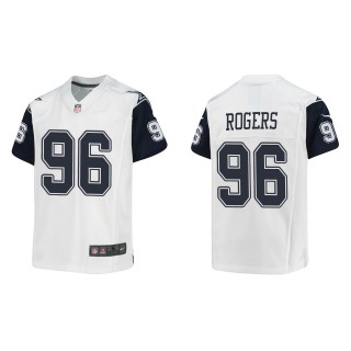 Youth Cowboys Justin Rogers White Alternate Game Jersey