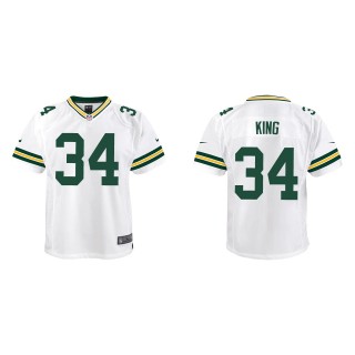 Youth Packers Kalen King White Game Jersey