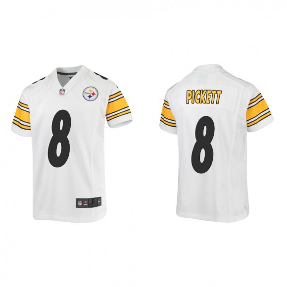 Youth Steelers Kenny Pickett White 2022 NFL Draft Game Jersey