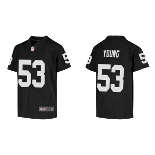 Youth Las Vegas Raiders Kenny Young Black Game Jersey