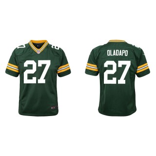 Youth Packers Kitan Oladapo Green Game Jersey
