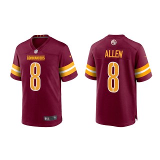 Kyle Allen Commanders Game  Youth Burgundy Gold Jersey